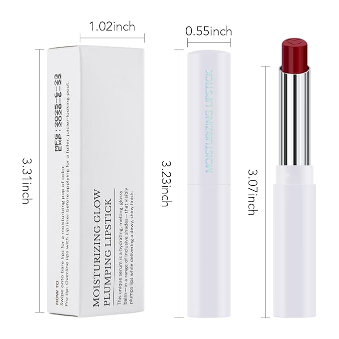 1Pcs Tinted Lip Balm Moisturizing Lipstick – Waterproof Hydrating Matte Lip Balm for Women, Creamy Natural Color Stain for Dry Lips,Soft Matte Finish with Subtle Scent (#12 Berry Rose Red)
