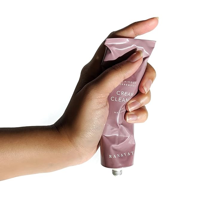 RANAVAT Cream Cleanser - Daily Facial Cleanser Doubles as Waterproof Eye Makeup Remover - Gentle Face Wash to Detoxify and Nourish (3.4 oz)