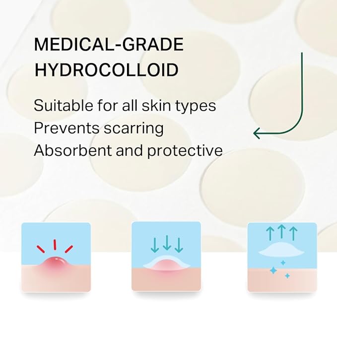 Y’OUR Improving Acne Patches: Hydrocolloid Pimple Patch for Face; Purifies & Alleviates Stubborn Blemishes, Promotes Healing, Effective Zit Treatment. Made in USA. 56 Count