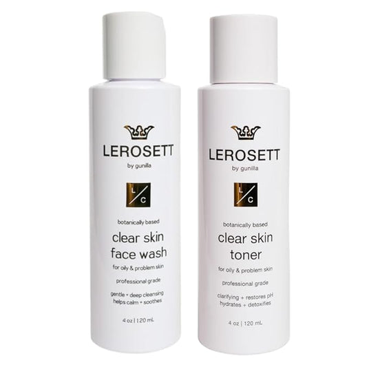 Gunilla Of Sweden LEROSETT Clear Skin Face Wash & Pore Toner Bundle