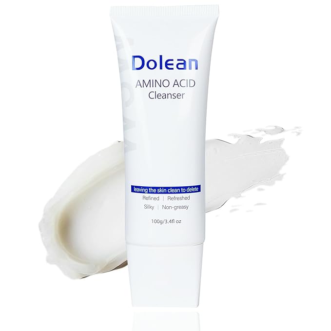 Amino Acid Facial Cleanser, Deep Cleaning Face Cleanser Non-Greasy,Sensitive Acne Skin,MSM+Amino Acid,Dermatologist Tested, Fragrance Free, Gentle and Effective Face Wash 3.4 fl oz