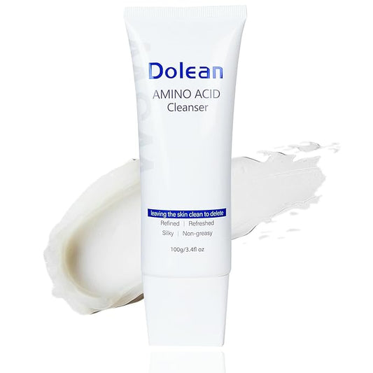 Amino Acid Facial Cleanser, Deep Cleaning Face Cleanser Non-Greasy,Sensitive Acne Skin,MSM+Amino Acid,Dermatologist Tested, Fragrance Free, Gentle and Effective Face Wash 3.4 fl oz