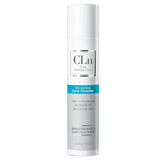 CLn® Acne Cleanser-Facial Cleanser with 0.5% Salicylic Acid to Eliminate Blackheads & Breakouts, Oil-Free & Fragrance-Free, 3.4 fl. oz.