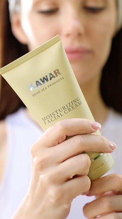 KAWAR Dead Sea Face Moisturizer with Hyaluronic Acid, Niacinamide & Ceramides, Skin Feels Softer and Smoother, Long-Lasting Hydration, Fast-Absorbing, Vegan Moisturizer for Men & Women, 5.1 fl oz