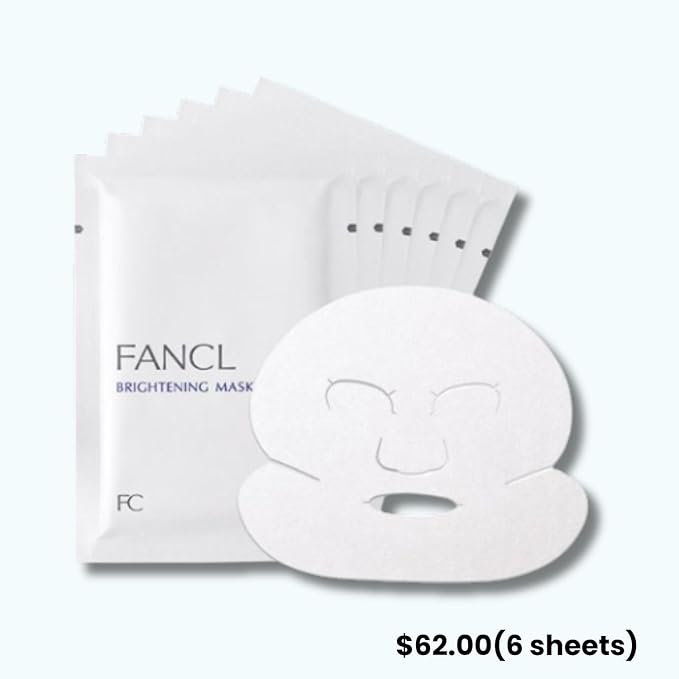 FANCL Brightening Mask, 0.7 fl oz (21 ml) x 6 Pieces, Quasi-Drug, Face Mask, Additive-Free (Rough Skin), Stain Prevention, Vitamin C
