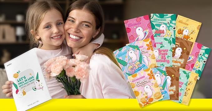 ZealSea Face Masks Skincare, Facial Masks for Women Skin Care, Sheet Masks Beauty with Natural Ingredients, Birthday Party Spa Gift for Kids Teens Girls, Hydrate and Soothe for All Skin Types 7 Pack
