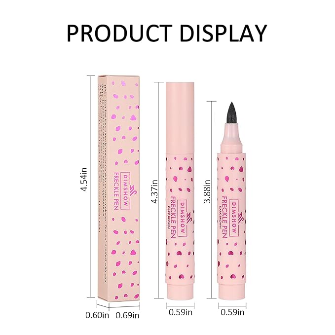 Erinde 2PCS Freckle Pen, Natural Lifelike Freckle Makeup Brown&Light Brown