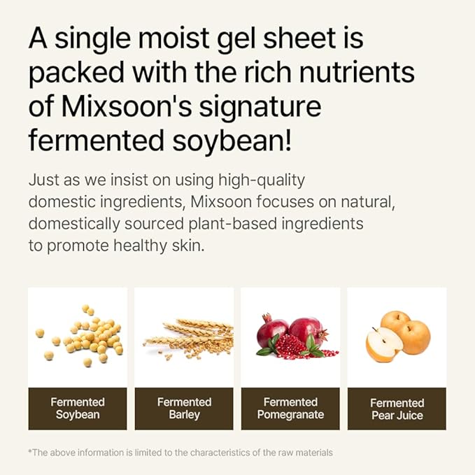 mixsoon Bean Collagen Hydrogel Mask 1PACK(35g X 3ea) low molecular Deep Nutrition, Radiance, Hydration All-In-One Firming, Ingredients Absorbing Over Time Korean Glass Skin Care