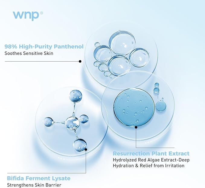 WNP Hyaluronic Acid Hydrating&Soothing Toner: 4D Hyaluronic Acid,Red Algae Extract,Bifida Ferment Lysate, Panthenol Deep Moisture&Skin Barrier Repair Vegan Skincare for Dry & Sensitive Skin