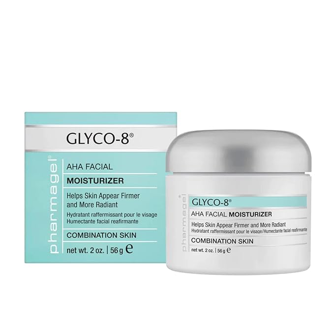 Pharmagel Glyco-8 Facial Firming Moisturizer for Combination Skin | Deeply Hydrating Daily Facial Moisturizer for Fine Lines and Wrinkles - 2 oz.