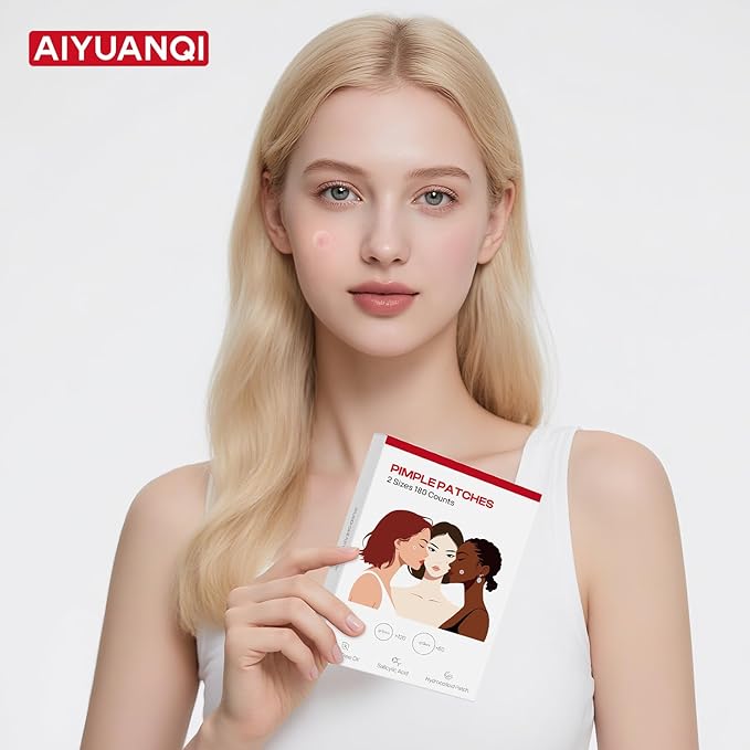 Pimple Patches(2 Sizes 180 Counts), Big Acne Patches- Hydrocolloid Patch for Covering Zits and Blemishes, Spot Stickers with Tea Tree Oil Salicylic acid