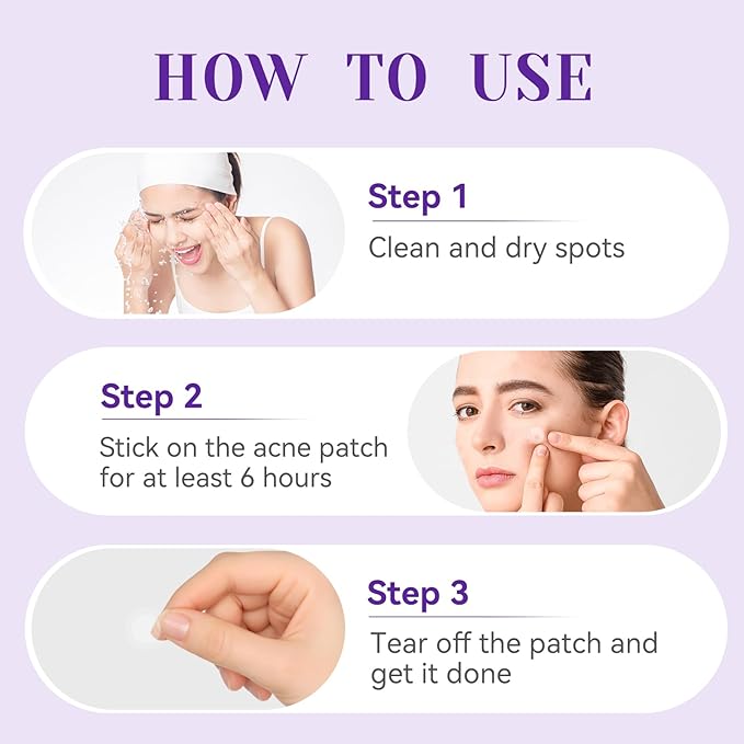 Pimple Patches for night (72 ptaches) - Hydrocolloid Acne Patch for night - 10mm&12mm invisible pimple patches - Overnight For Skin care - acne patches for face - Hydrocolloid pimple stickers