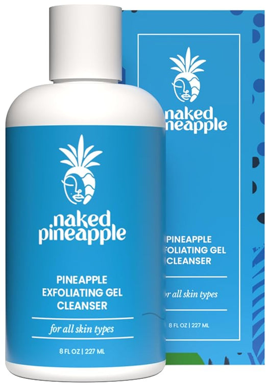 Pineapple Exfoliating Gel Cleanser with Enzymes - Gentle Daily Hydration and Radiance for All Skin Types - 8oz