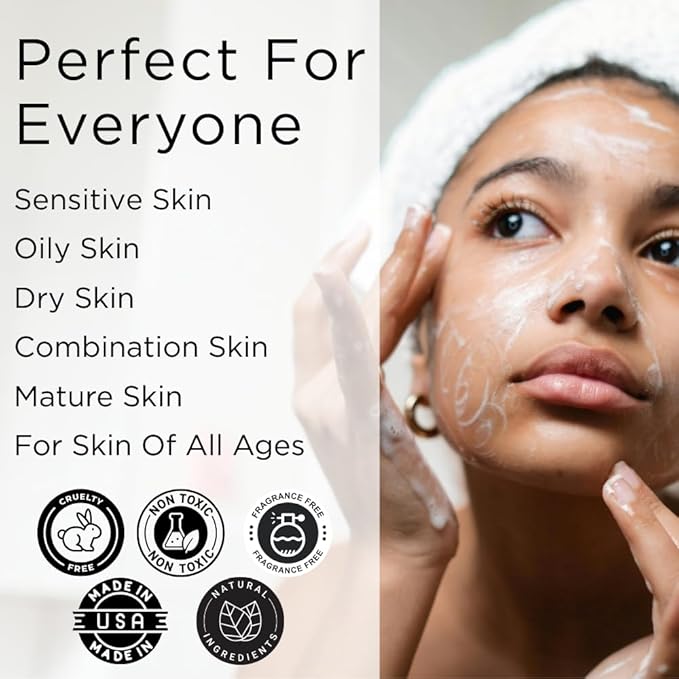 Face Wash for Women & Men Goat Milk Cleanser – (4oz) Cruelty Free Face Wash, Organic Gentle Face Cleanser with AHAs & Vitamins for Sensitive Skin, Day and Night Face Wash Cleanser for Dry Skin