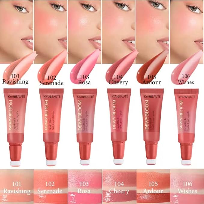 Blush Beauty Wand, Liquid Blush Contour Wand with Peach Pink