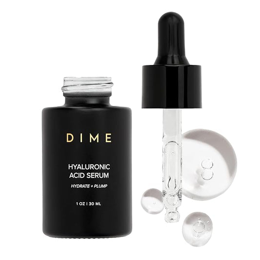 DIME Beauty Hyaluronic Acid Serum, Ultra Hydrating Face Serum with Pure Hyaluronic Acid, 1 oz / 30 ml