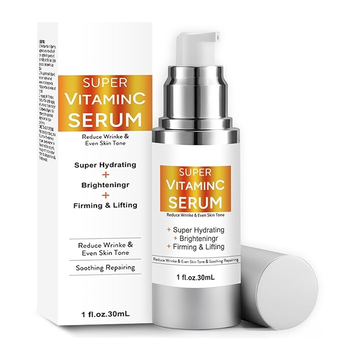 Super Vitamin C Serum for Women Over 70: Advanced Anti-Aging Vitamin C, Niacinamide, Vitamin E & Caffeine Formula,Hydrates, Firms, Lifts, Targets Wrinkles & Dark Spots, 1.0 fl. oz.