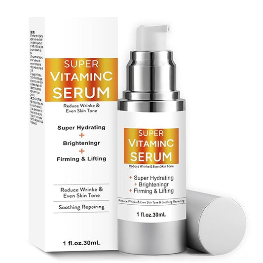 Super Vitamin C Serum for Women Over 70: Advanced Anti-Aging Vitamin C, Niacinamide, Vitamin E & Caffeine Formula,Hydrates, Firms, Lifts, Targets Wrinkles & Dark Spots, 1.0 fl. oz.