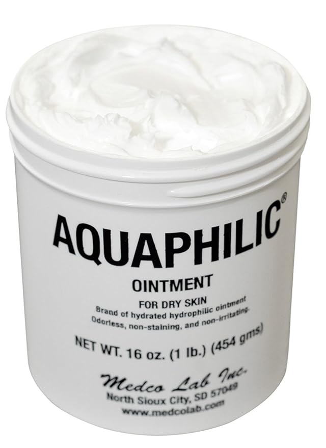 Aquaphilic Healing Ointment for Dry Skin - Non-Irritating Cracked Heel Cream & Hand Lotion (16 oz)