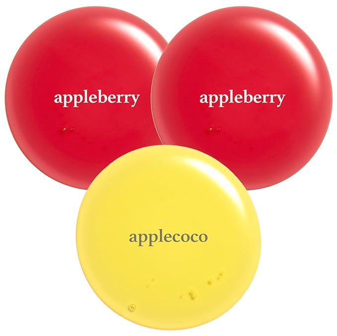 NOONI Korean Lip Oil Gift Set - Appleseed Lip Oil Trio, Tinted Lip Care, Hydrating, Lip Plumping, Long Lasting Moisture, Korean Vegan Makeup for Women, 0.12 Fl Oz x 3ea