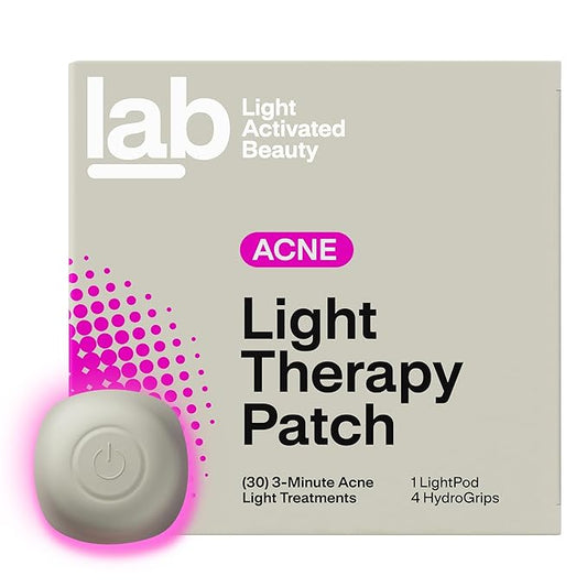 l.a.b Light Therapy Acne Patch, 1-Pack, LED Red and Blue Light Hydrocolloid Acne Patches, Fast Acting 3 Minute Skin Care Pimple Patch Spot Regimen for Zits, Blemishes, 30 Uses