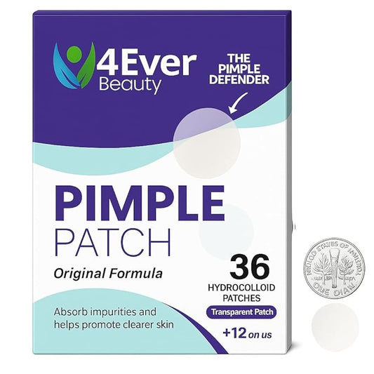 Pimple Patches for face and body | 36 Count (12mm), Invisible Hydrocolloid Acne patches – Face Stickers for Zits, dark spot , Blemishes, Pore strips, Forehead pimple patch , Invisible spot cover