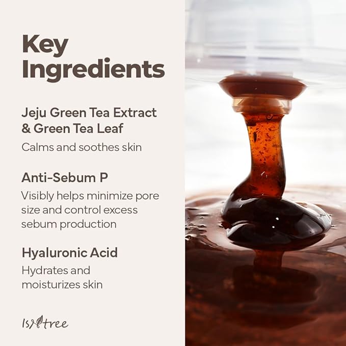IsNtree Green Tea Fresh Cleanser 120ml 4.05 fl.oz | Green tea extract from Jeju | Contains grind green tea | Mild gel cleanser