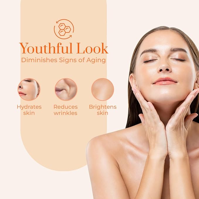 Vitamin C & Collagen Face Mask - Dermatologist Tested - Diminishes Fine Lines & Wrinkles, Anti-Aging, Natural Ingredients, Cruelty-Free Korean Skin Care - All Skin Types