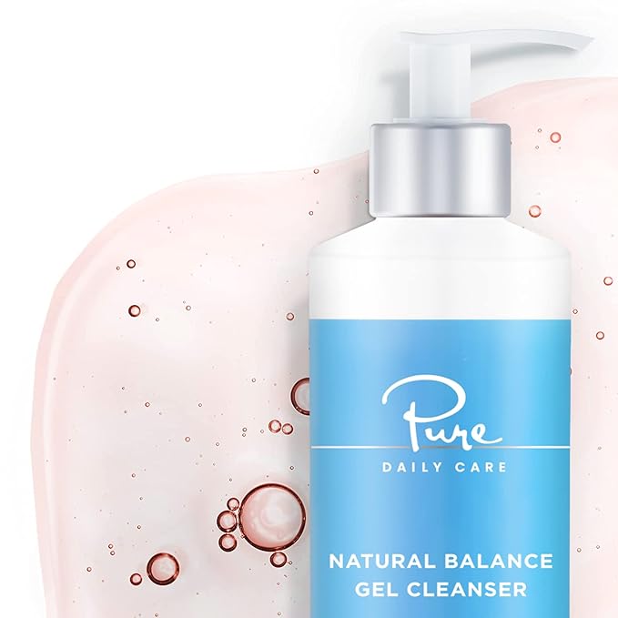 Pure Daily Care Natural Balance Gel Cleanser (8 Oz) - Gentle Refreshing Clinical-Grade Clean Beauty Daily Cleanser