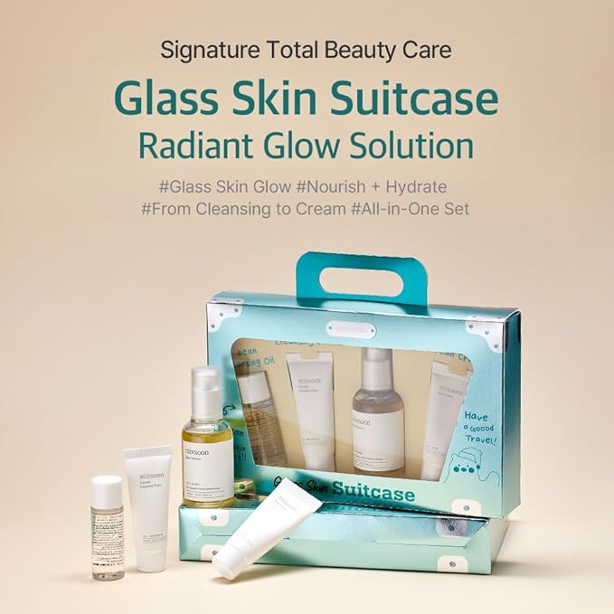 mixsoon Glass Skin Suit Case Best Seller Set (4Items Includes) Skincare Kit Moisturizing For Glow Skin Care Routine Gifts Korean Glass Skin (0.67 Fl.Ozl+0.67 Fl.Oz+0.50 Fl.Oz+1.6 Fl.Oz)
