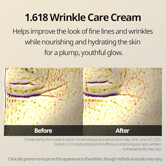 1.618 24K Gold Intensive Wrinkle Care Cream, GABA Amino Acids, Anti-Aging, korean Beauty, Day & Night Solution | 3.52oz