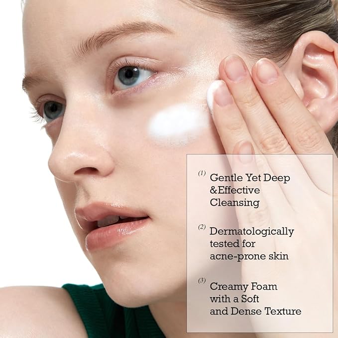 ROUND LAB Pine Calming Cica Cleanser 5.07 Fl Oz – Acne Face Wash with Salicylic Acid, BHA & LHA for Sensitive Skin, Soothing Cica + Hydrating Hyaluronic Acid, Gentle Foaming Cleanser, 150ml