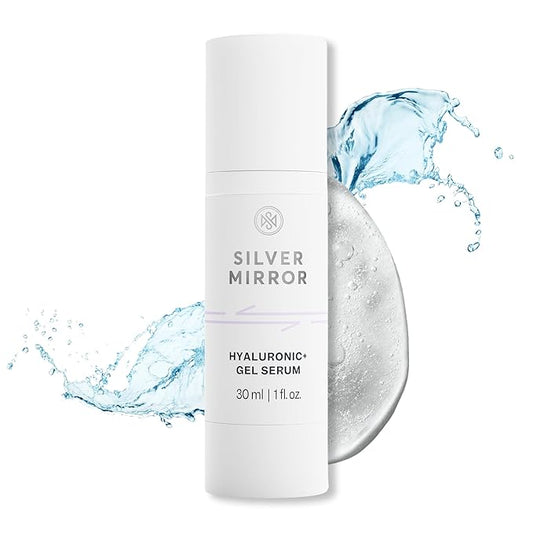 Hyaluronic Acid Serum for Face (1 Fl Oz) Gel Serum for Face, Hydrate, Plump, Brighten, Tone and Smooth the Appearance of Wrinkles, for All Skin Types, By Silver Mirror