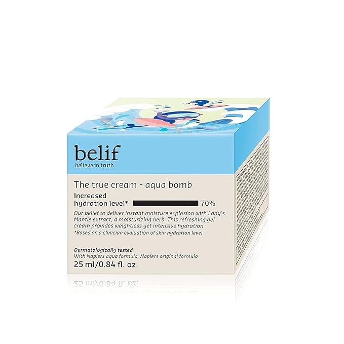 belif The True Cream Aqua Bomb Hydrating Moisturizer with Squalane | Good for Dryness, Dullness, Uneven Texture |For Normal, Oily, Combination Skin Types