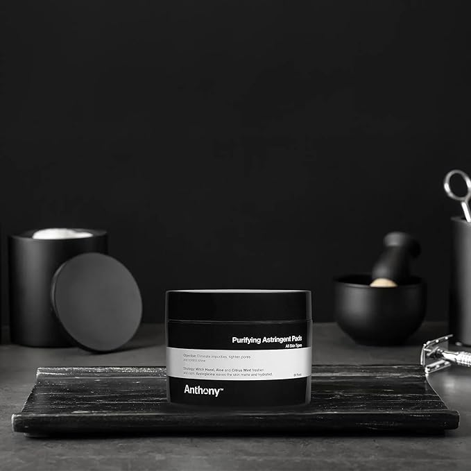 Anthony Witch Hazel Pads Pore Cleaner: 60 Count, Purifying Astringent Cleansing Toner Pads – Aloe Vera, and Citrus Mint, Eliminate Impurities, Minimize Pores and Control Shine