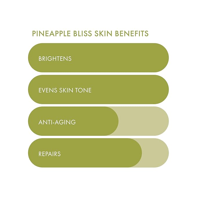 ESW Beauty Pineapple Bliss - Revitalizing Raw Juice Face Mask - Brightening with Pineapple, Kiwi, Ginger & Pear for Dull, Uneven Skin - Enhances Radiance & Smoothness