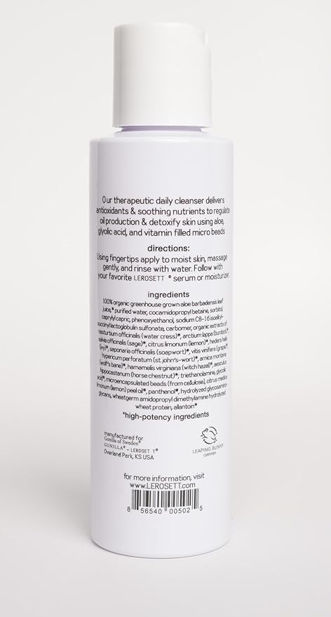 Gunilla Of Sweden LEROSETT Clear Skin Face Wash & Pore Toner Bundle