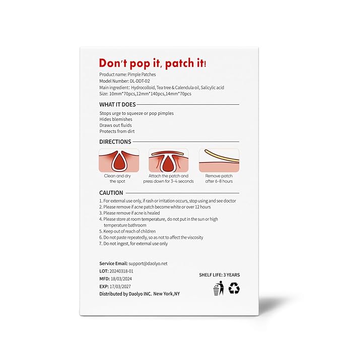 Pimple Patches for Face, 3 Size 280 Counts Hydrocolloid Acne Patches, Cute Star Pimple Stickers with Salicylic Acid, Tea Tree Oil & Calendula Oil, for Covering Zits and Blemishes