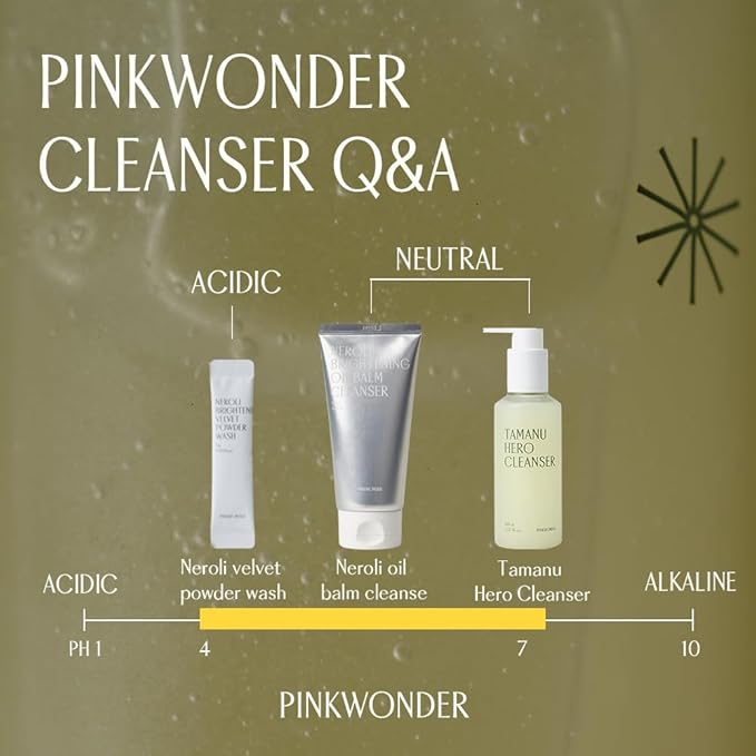 PINKWONDER Tamanu Hero Cleanser 5.07oz (150ml), Tamanu Oil and Salicylic Acid for Acne and Oily Skin, Daily Face Wash with Soothing and Moisturizing, Suitable for Sensitive Skin, Korean Skincare