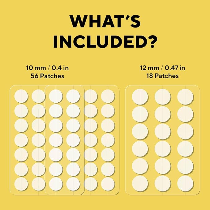 caraseoul Pimple Patches, 2 Size Hydrocolloid Acne Patch for Zits and Blemishes, Bakuchiol & Aloe Vera, Korean Skin Care, Easy to Use – Dermatology Tested