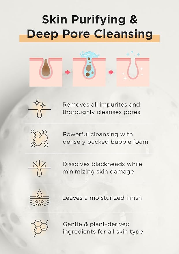 Deep Pore Cleasing Trio Set – Cleansing Oil + Foam for Blackhead & Sebum Removal+ Cleansing Balm, Makeup Remover Set, Korean Oil Cleanser for Face