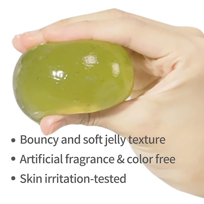 ONGREDIENTS Green Tea Cleansing Ball, Face Soap Bar, Jelly Ball Cleanser, Facial Cleanser, 3.8 Ounce