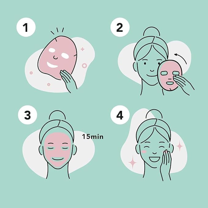 Celavi Essence Facial Face Mask Paper Sheet Korea Skin Care Moisturizing 6 packs for each 6 flavors (New C) K-Beauty Skincare 36 masks in a pack Made in Korea