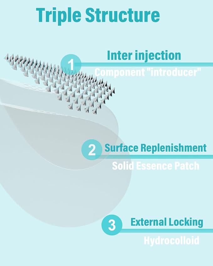 Microdart Acne Patch (54 Patches) - Hyaluronate Acid & Salicylic Acid Hydrocolloid Pimple Patch for Deep, Early and Hidden Blemishes (54 Count (Pack of 1))