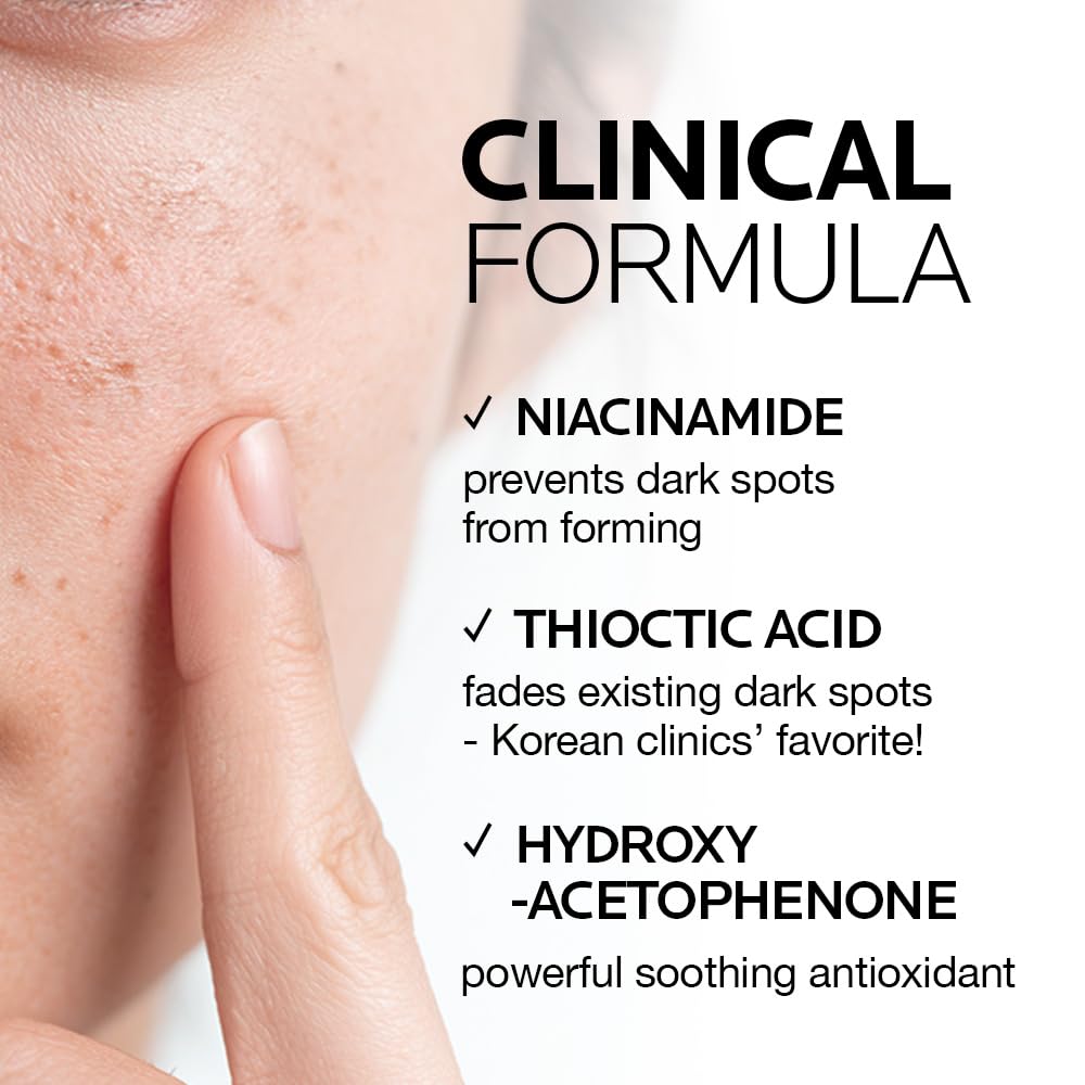 MIMUMIMU Dark Spot Remover Serum for Face | Korean Clinic Skincare - Thioctic Acid 0.01% & Niacinamide 5% | Spot Treatment for Melasma, Hyperpigmentation, Discoloration, Acne Scars | 30ml/1.01 fl.oz
