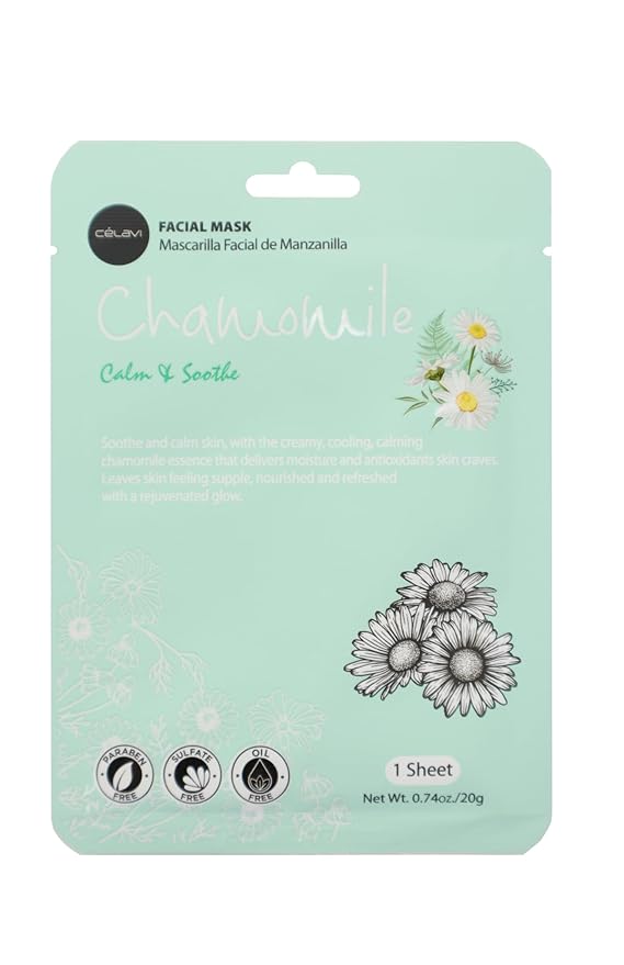 Celavi Essence Facial Sheet Face Mask Classic Authentic Korean Moisturizing Skincare, Pack of 5 (LIMITED EDITION)