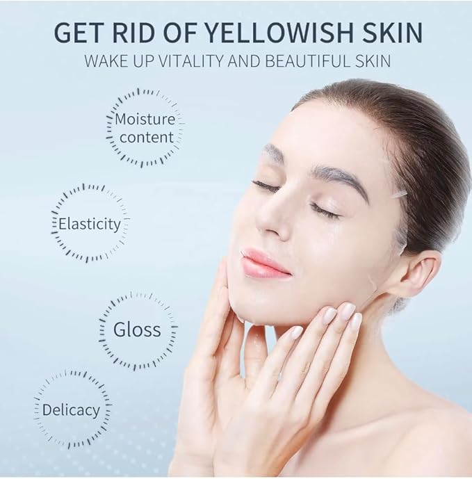 Brightening Face Sheet Mask, Set of 10 - Japanese Hydrating Beauty Skincare with Sakura Extract for Women and Men - Moisturising Anti Aging Facial Treatment - Ideal for Sensitive Skin