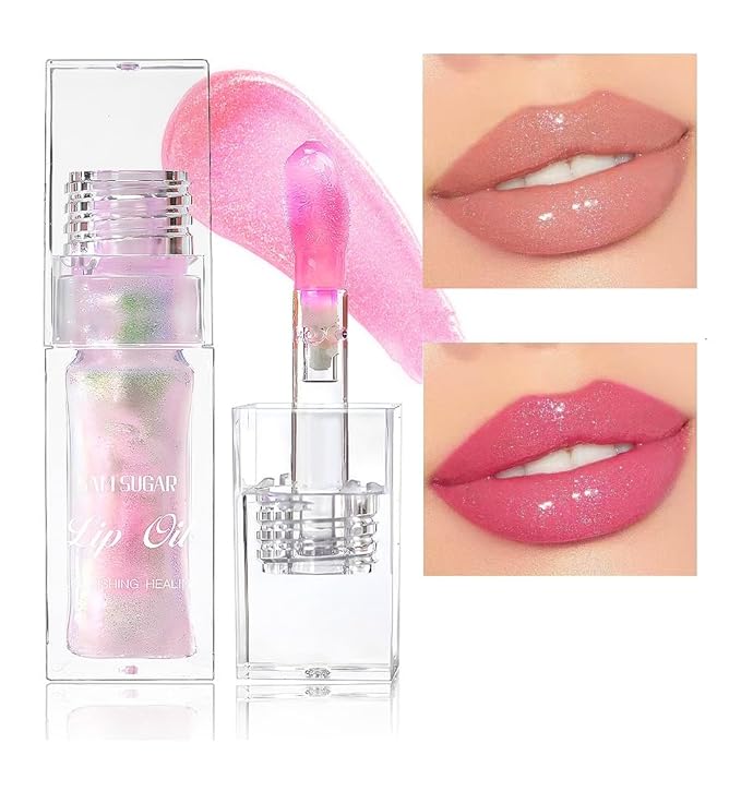 Magic Glitter Color Changing Lip Oil,Moisturizing Lip CareNon-Sticky