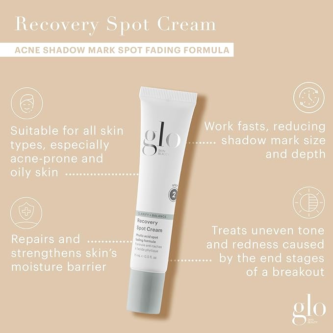 Glo Skin Beauty Recovery Spot Cream | Acne shadow mark spot fading formula | For acne-prone and oily skin