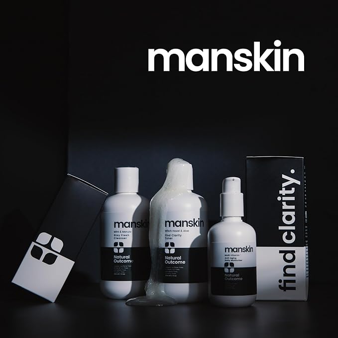 Mens Skin Care Kit | Mens Facial Care Kit for Men Skincare | Anti-Aging Daily 3 Step Face Care Regimen Includes: Rejuvenating Facial Cleanser, Balancing Toner, & Hydrating Moisturizer